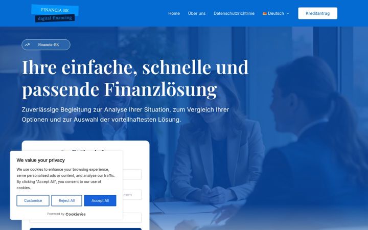 Screenshot of financiabk.com