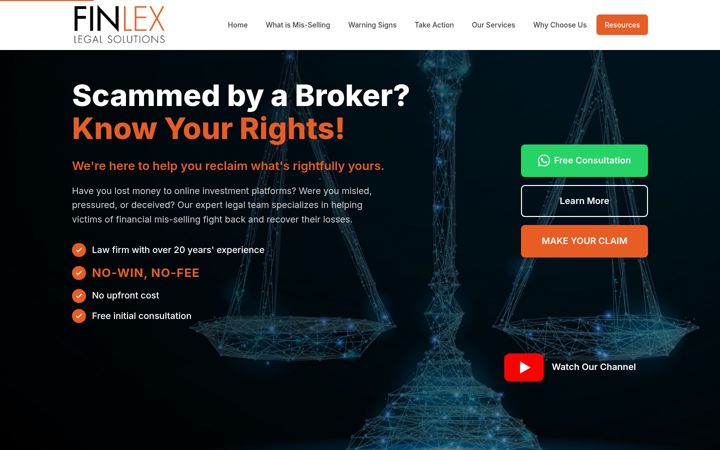 Screenshot of financial-claims.com