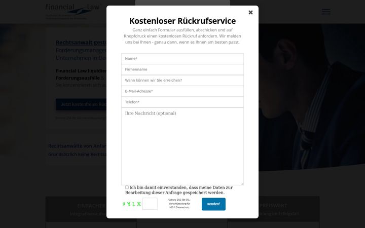 Screenshot of financial-law.de
