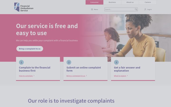 Screenshot of financial-ombudsman.org.uk
