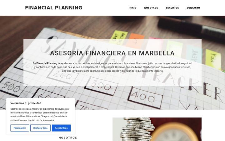 Screenshot of financial-planning.es
