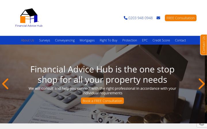 Screenshot of financialadvicehub.co.uk