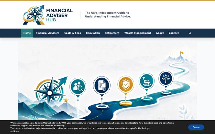 Screenshot of financialadviserhub.co.uk