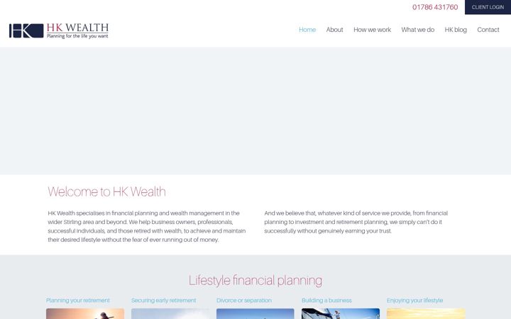 Screenshot of financialadviserstirling.co.uk