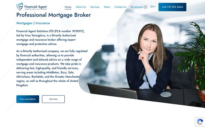 Screenshot di financialagent.co.uk