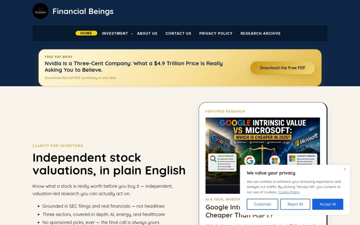 Screenshot of financialbeings.com