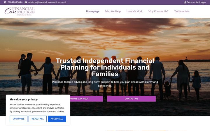 Screenshot di financialcaresolutions.co.uk