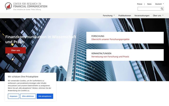 Screenshot of financialcommunication.org