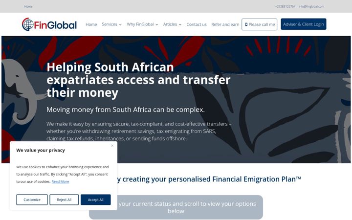 Screenshot of financialemigration.com