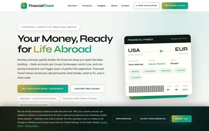 Screenshot of financialfinest.com
