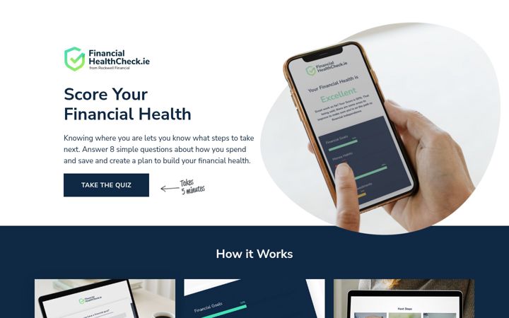 Snímek obrazovky financialhealthcheck.ie