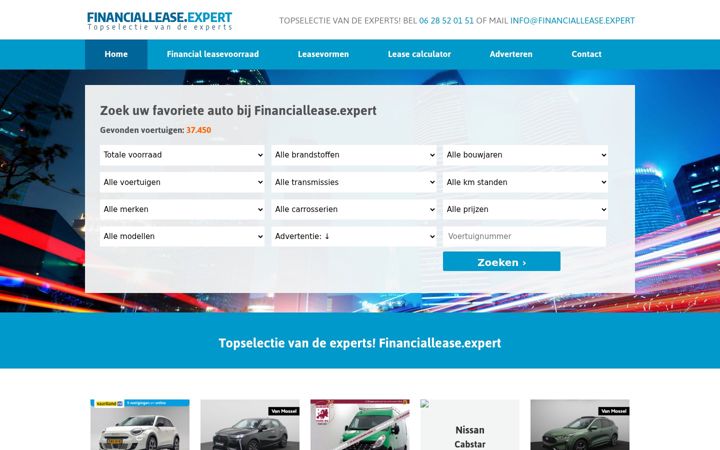 Screenshot of financiallease.expert