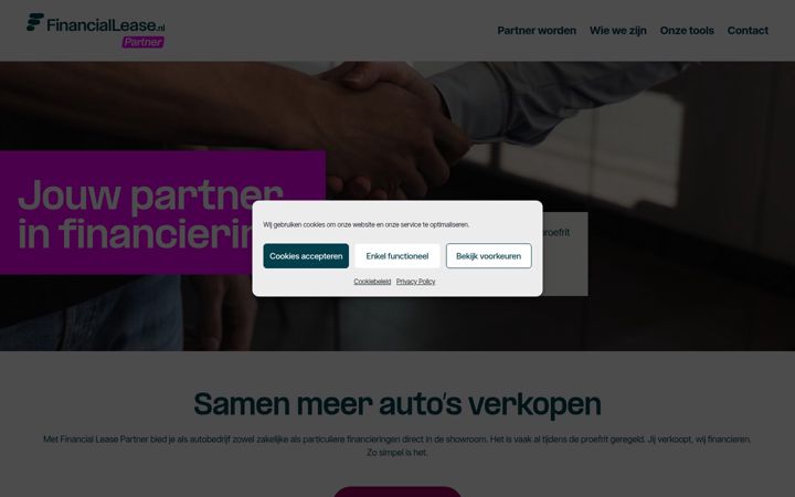 Screenshot of financialleasepartner.nl