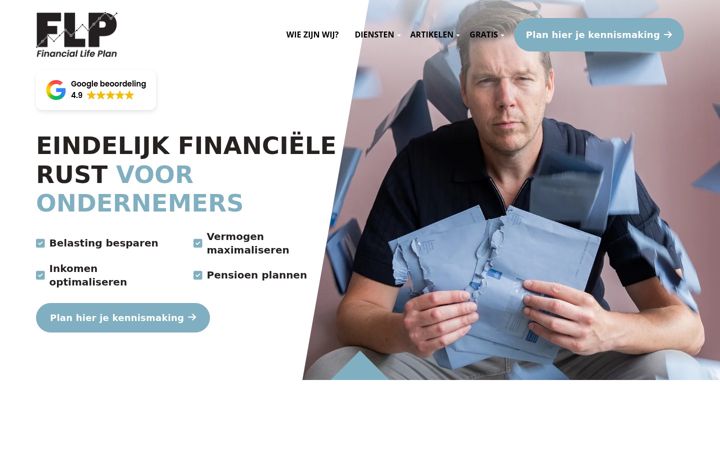 Screenshot of financiallifeplan.nl