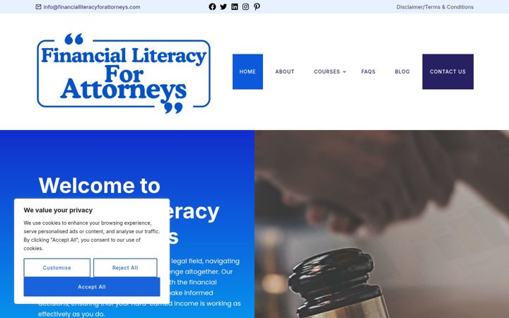Screenshot of financialliteracyforattorneys.com
