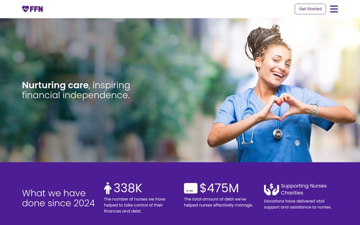 Screenshot of financiallyfreenurse.com