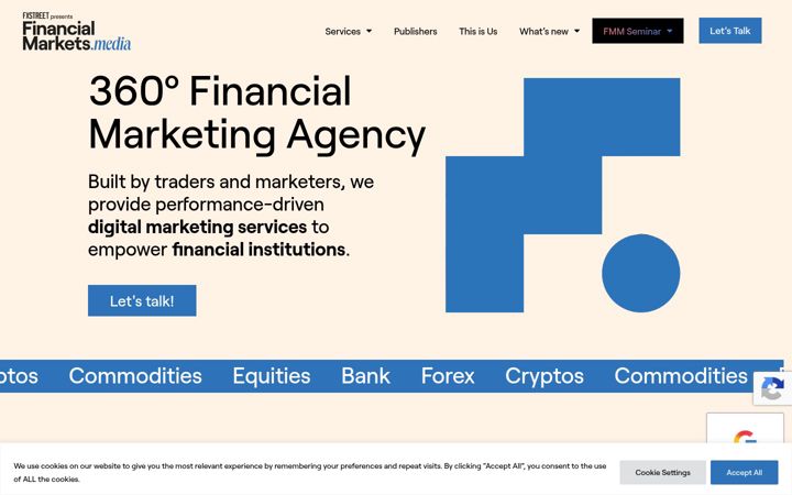 Screenshot of financialmarkets.media