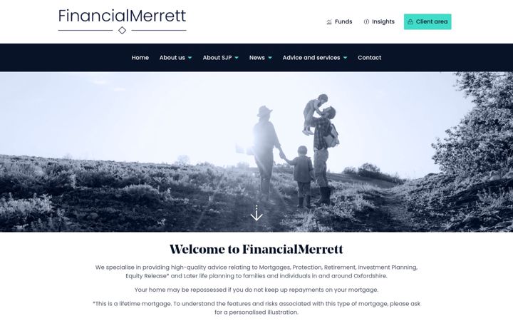 Screenshot of financialmerrett.co.uk