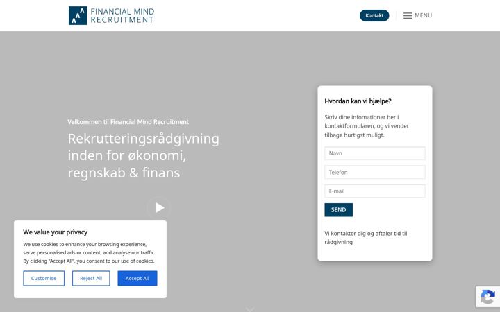 Screenshot of financialmindrecruitment.dk