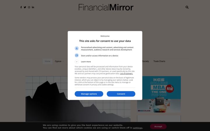 Screenshot of financialmirror.com