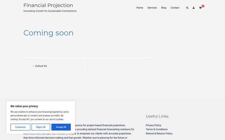 Screenshot of financialprojection.eu