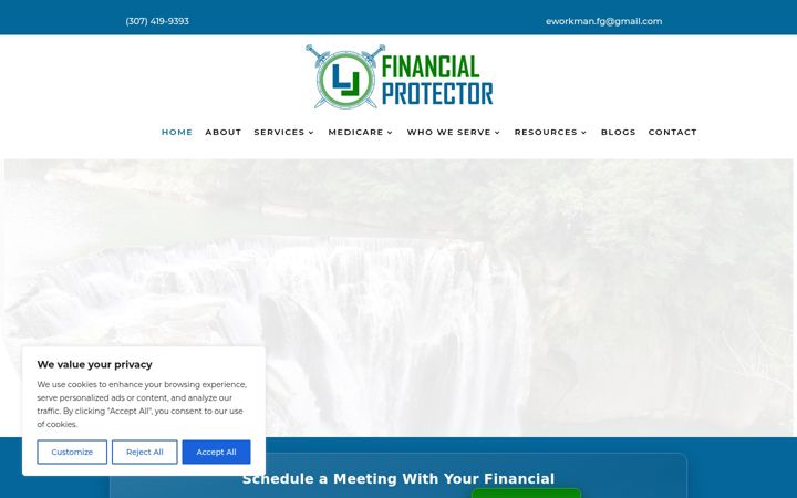 Screenshot of financialprotector.com