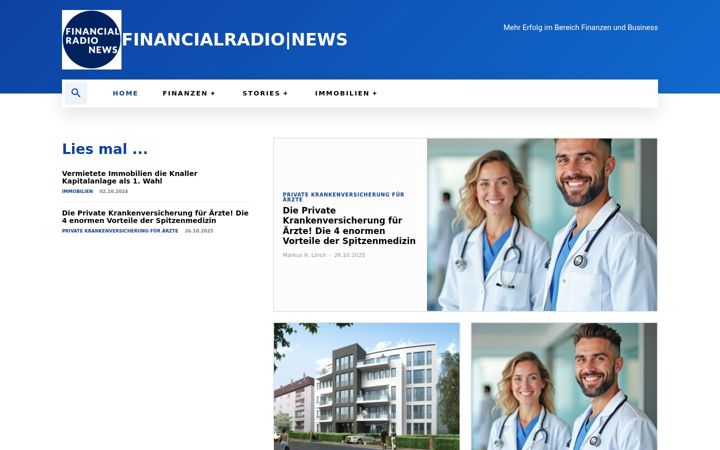Screenshot of financialradio.de