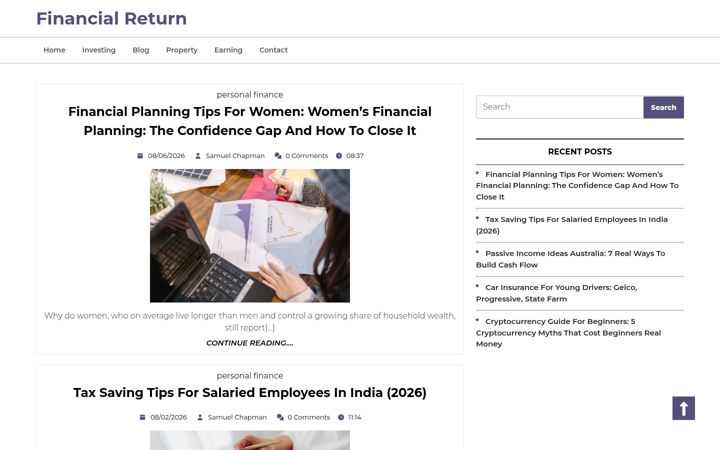 Screenshot of financialreturn.info