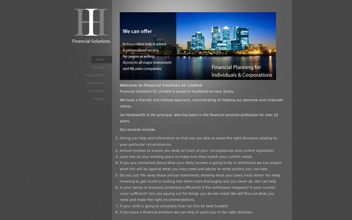 Screenshot of financialsc.co.uk
