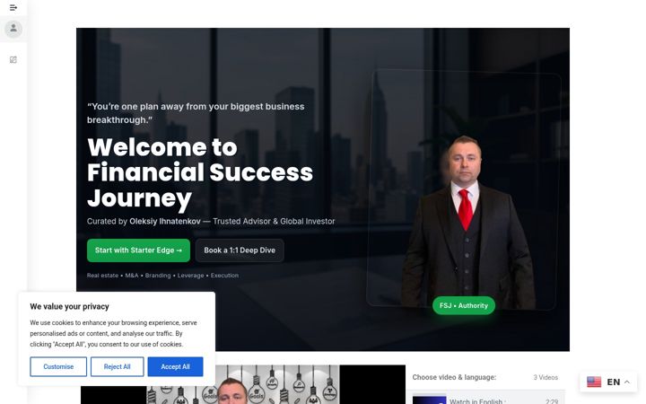 Screenshot of financialsuccessjourney.com