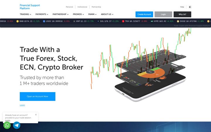 Screenshot of financialsupportplatform.com