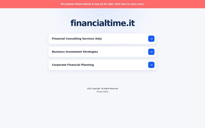 Screenshot ta' financialtime.it