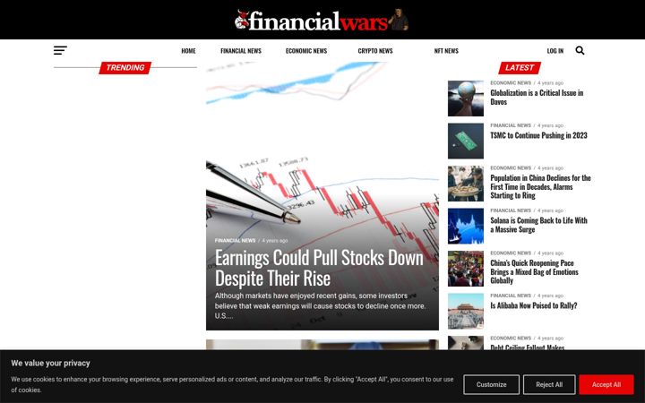 Screenshot of financialwars.com