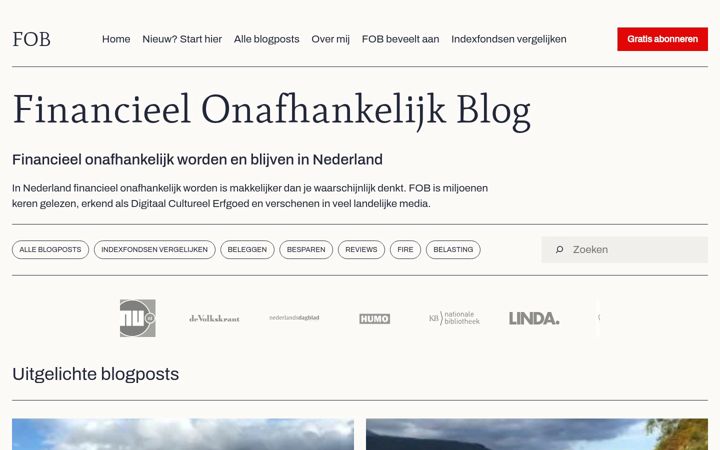 Captură de ecran a financieelonafhankelijkblog.nl