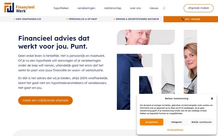 Screenshot of financieelwerk.nl