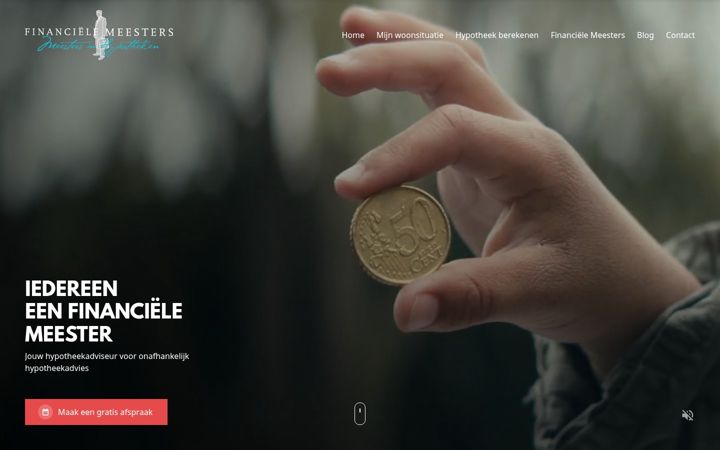 Screenshot of financielemeesters.nl