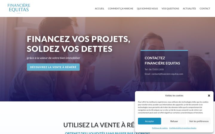 Screenshot of financiere-equitas.com