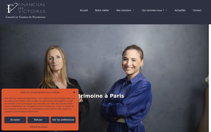 Screenshot of financieredesvictoires.com