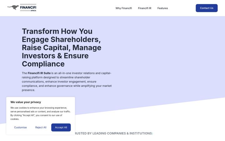 Screenshot of financifi.com