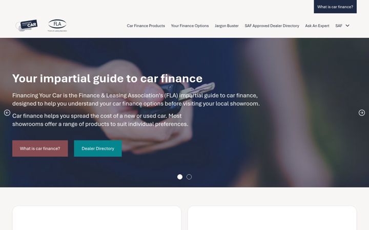 Screenshot of financingyourcar.org.uk