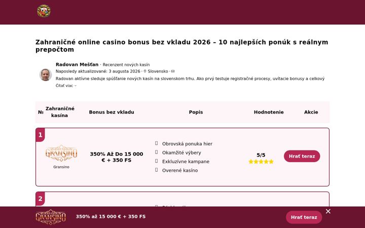 Skærmbillede af financneinfo.sk