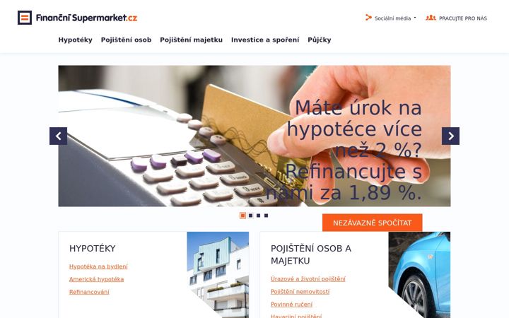 Screenshot of financnisupermarket.cz