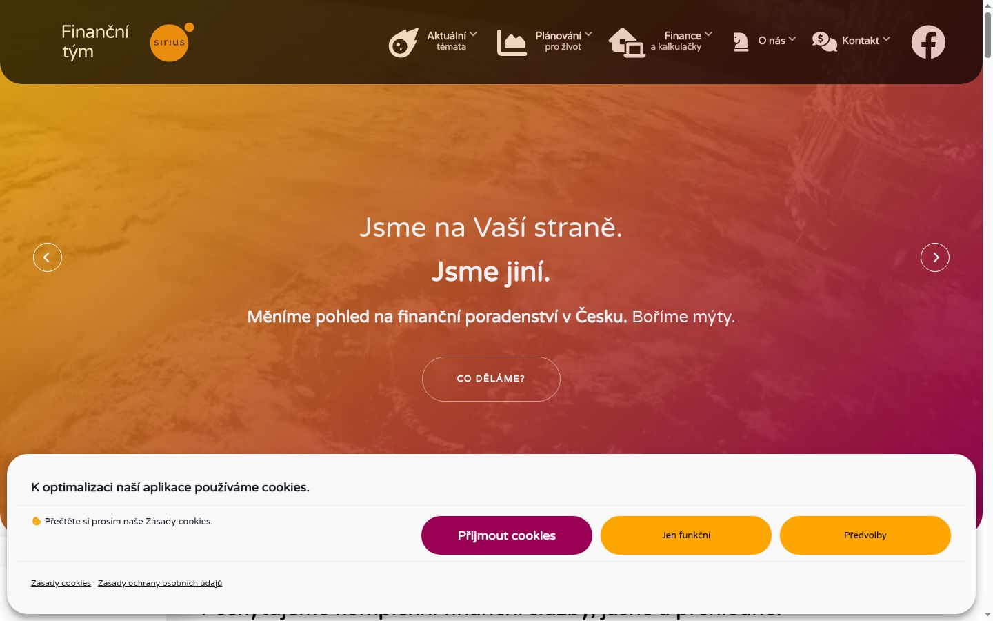Posnetek zaslona pasice za privolitev, prikazane pred kakršno koli interakcijo