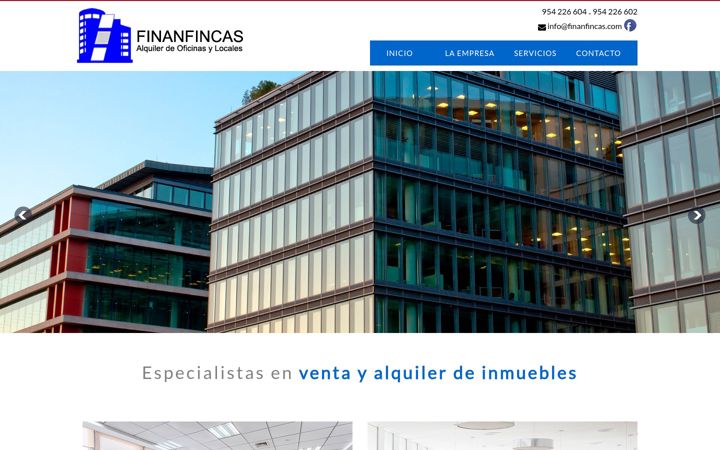 Screenshot of finanfincas.com