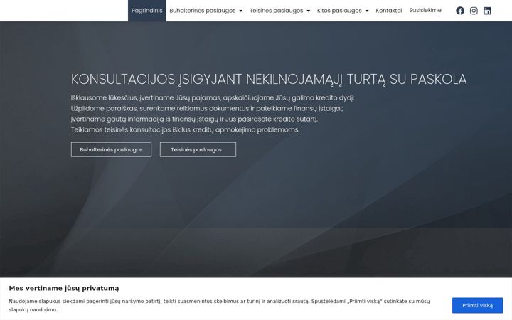 Snímek obrazovky finansaiteise.lt