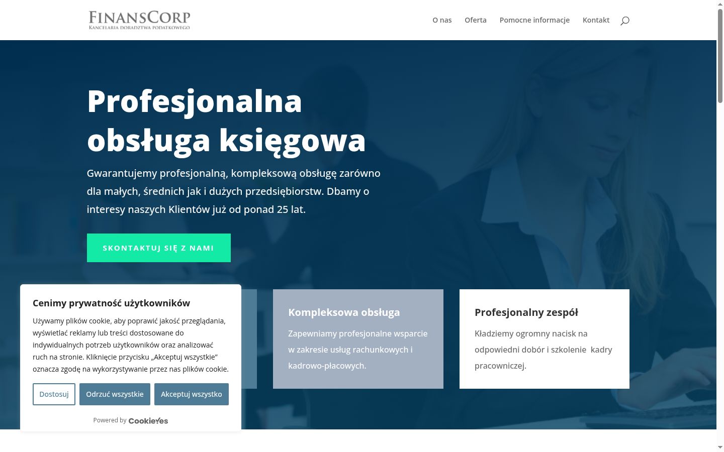 Screenshot del banner di consenso mostrato prima di qualsiasi interazione