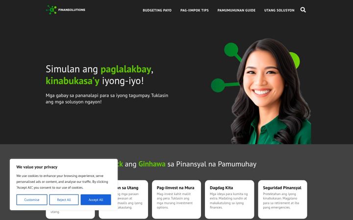 Screenshot of finansolutions.com