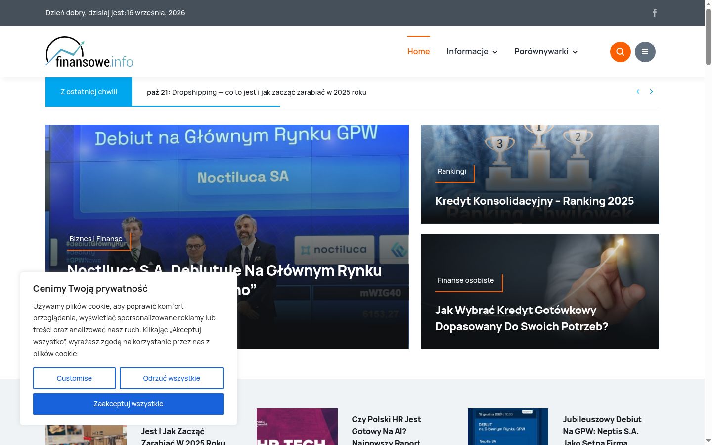 Screenshot tal-banner tal-kunsens muri qabel kwalunkwe interazzjoni