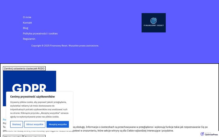 Screenshot of finansowyreset.edu.pl