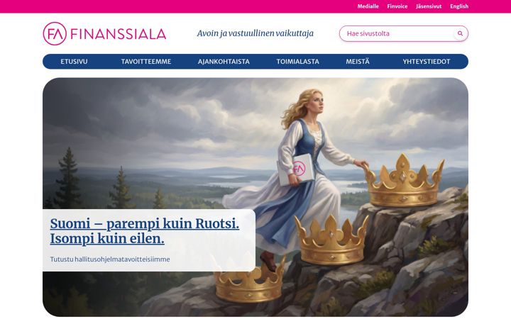 Screenshot of finanssiala.fi